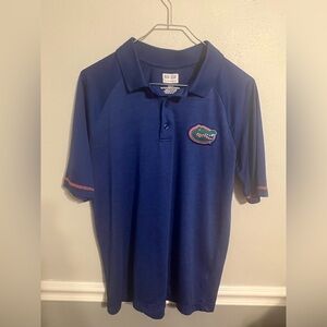 Florida Gators Polo Shirt Box Seat Clothing Co‎ Men Medium Blue Short Sleeve